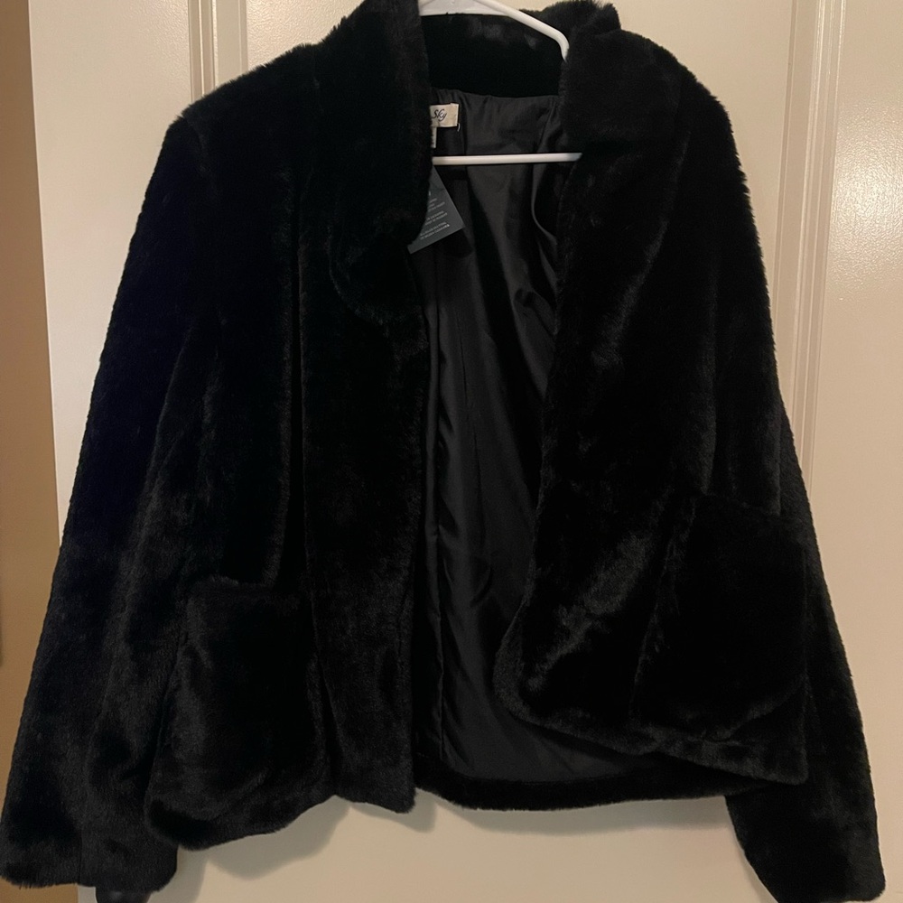 Black Faux Fur Jacket